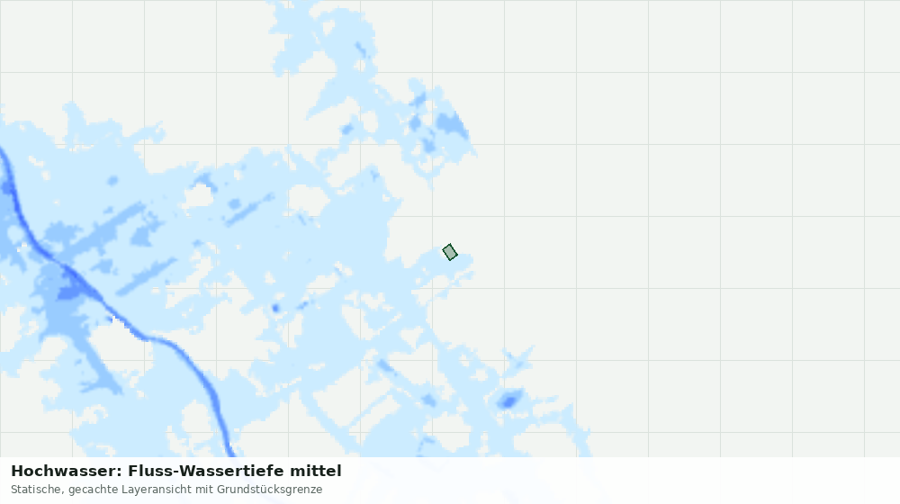 Statische Kartenansicht: Hochwasser: Fluss-Wassertiefe mittel