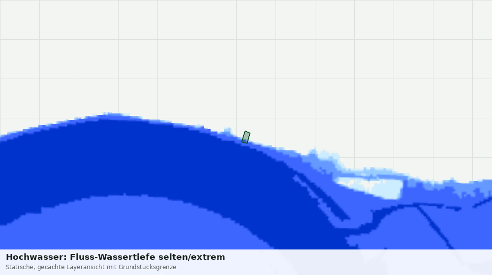 Statische Kartenansicht: Hochwasser: Fluss-Wassertiefe selten/extrem