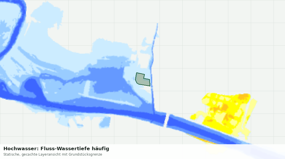 Statische Kartenansicht: Hochwasser: Fluss-Wassertiefe häufig