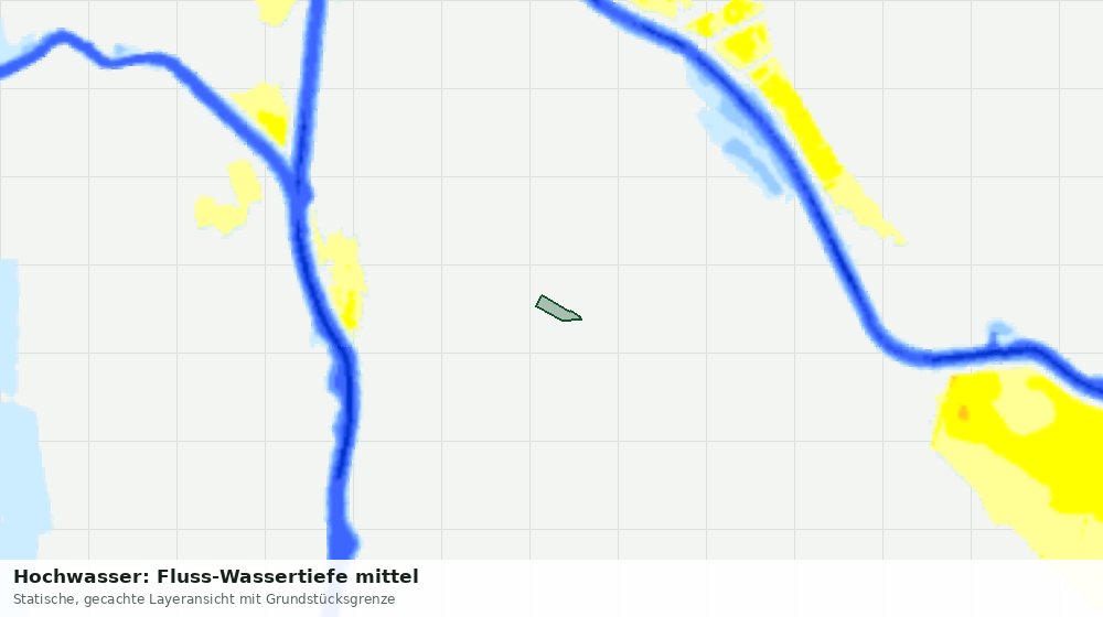 Statische Kartenansicht: Hochwasser: Fluss-Wassertiefe mittel