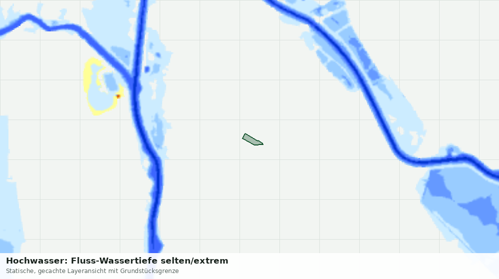 Statische Kartenansicht: Hochwasser: Fluss-Wassertiefe selten/extrem