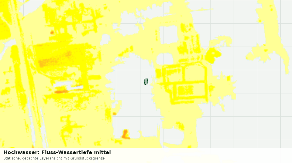 Statische Kartenansicht: Hochwasser: Fluss-Wassertiefe mittel