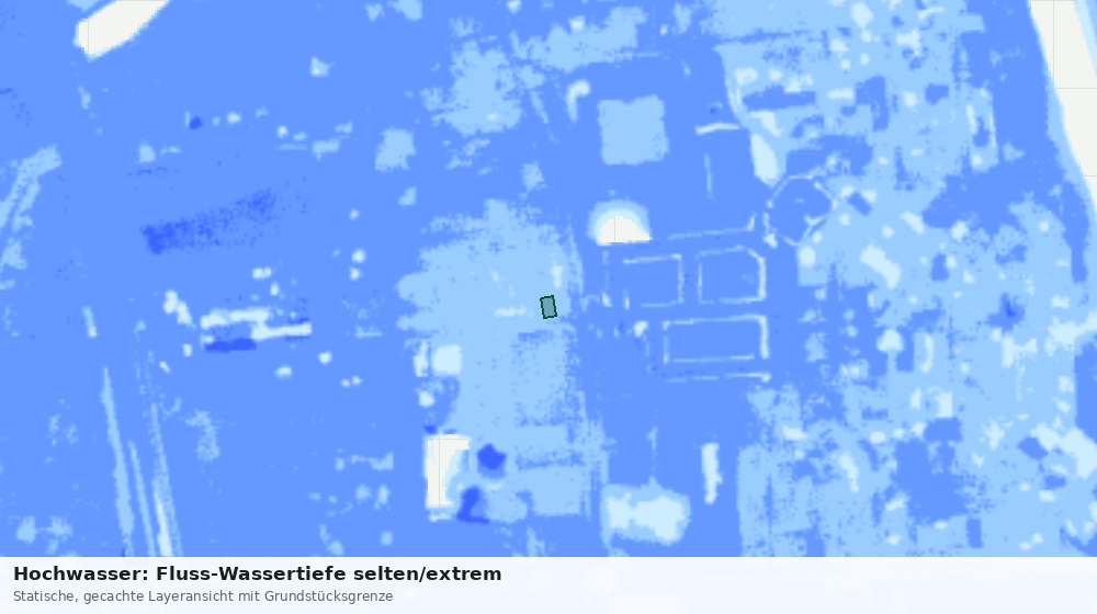 Statische Kartenansicht: Hochwasser: Fluss-Wassertiefe selten/extrem