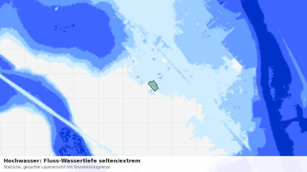 Statische Kartenansicht: Hochwasser: Fluss-Wassertiefe selten/extrem