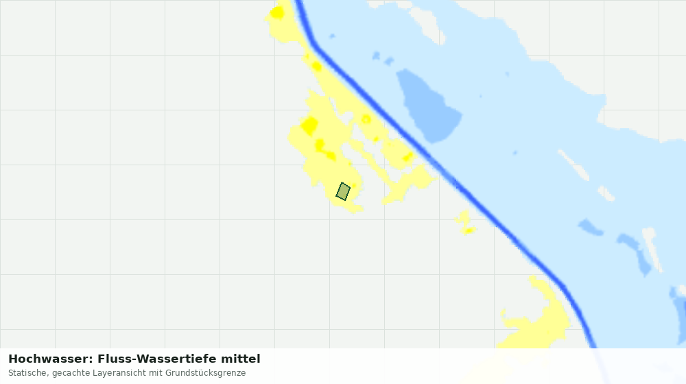 Statische Kartenansicht: Hochwasser: Fluss-Wassertiefe mittel