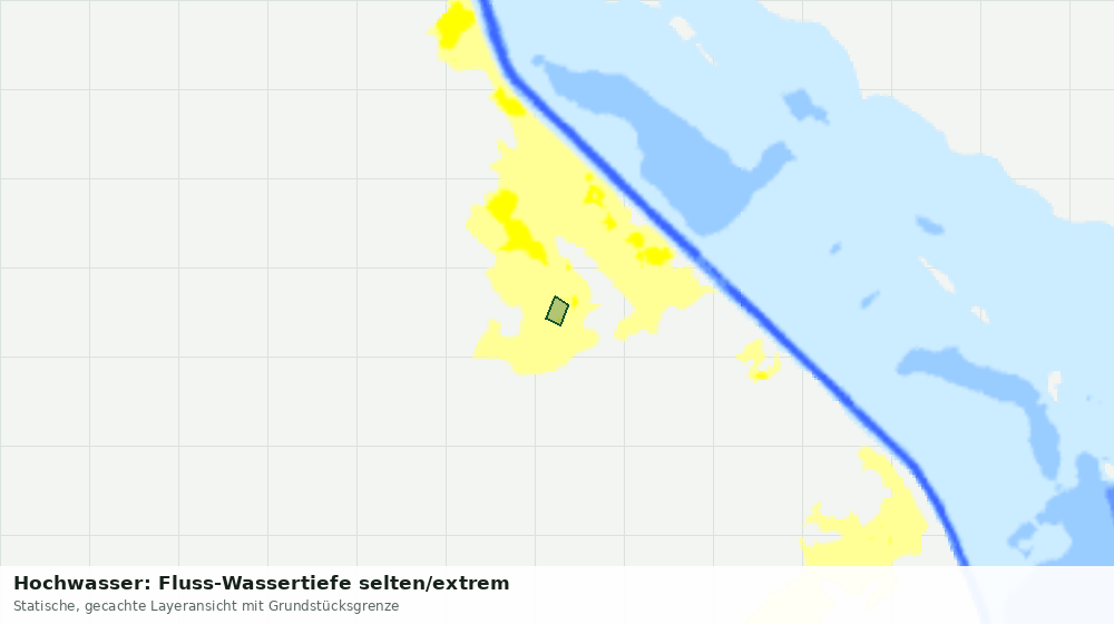 Statische Kartenansicht: Hochwasser: Fluss-Wassertiefe selten/extrem