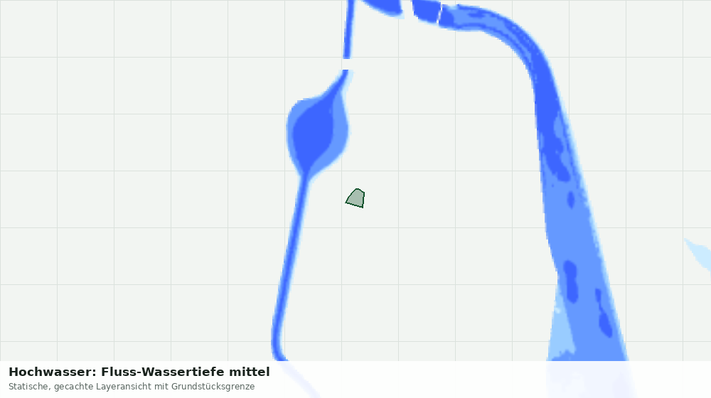 Statische Kartenansicht: Hochwasser: Fluss-Wassertiefe mittel