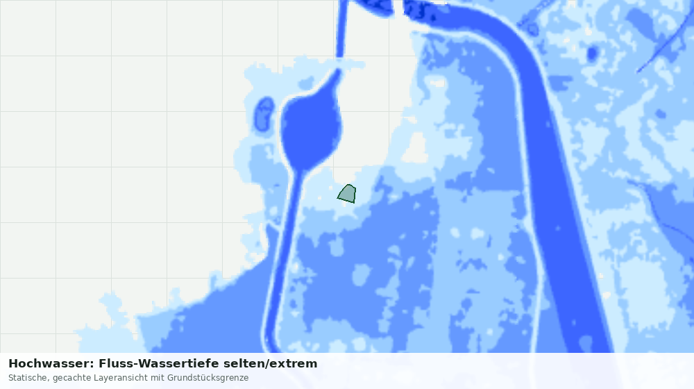 Statische Kartenansicht: Hochwasser: Fluss-Wassertiefe selten/extrem
