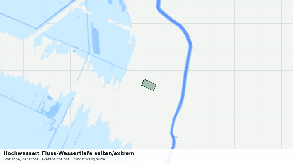 Statische Kartenansicht: Hochwasser: Fluss-Wassertiefe selten/extrem