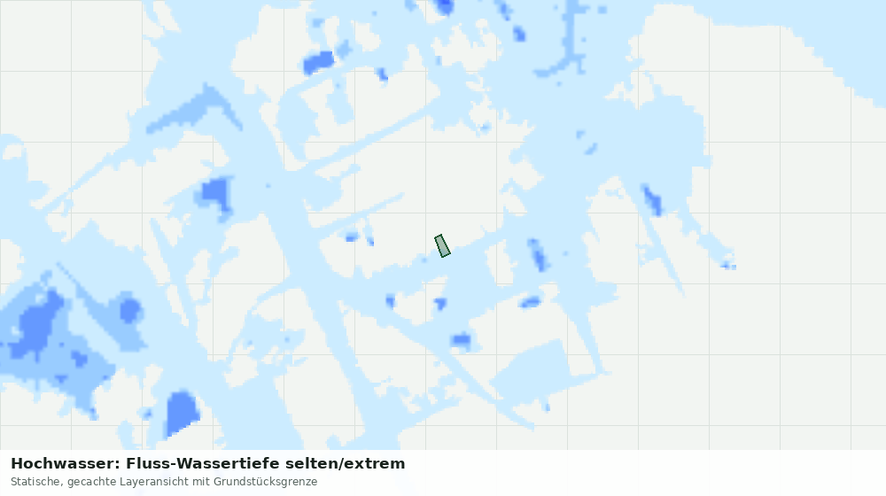 Statische Kartenansicht: Hochwasser: Fluss-Wassertiefe selten/extrem