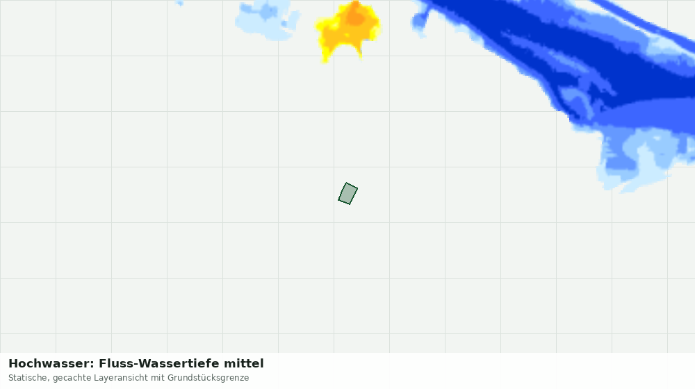 Statische Kartenansicht: Hochwasser: Fluss-Wassertiefe mittel