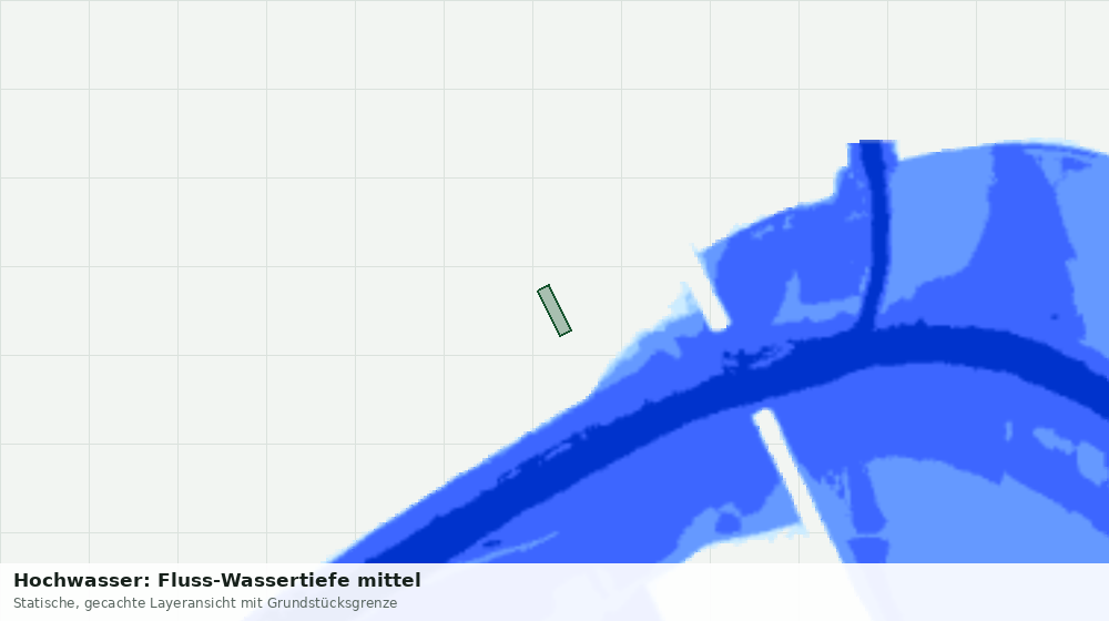 Statische Kartenansicht: Hochwasser: Fluss-Wassertiefe mittel