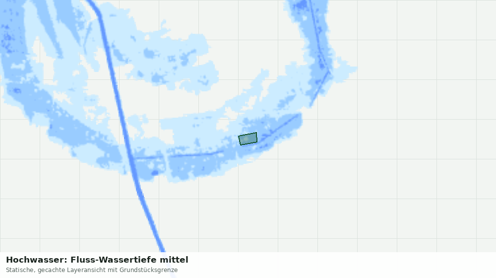 Statische Kartenansicht: Hochwasser: Fluss-Wassertiefe mittel