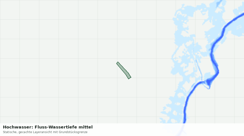 Statische Kartenansicht: Hochwasser: Fluss-Wassertiefe mittel