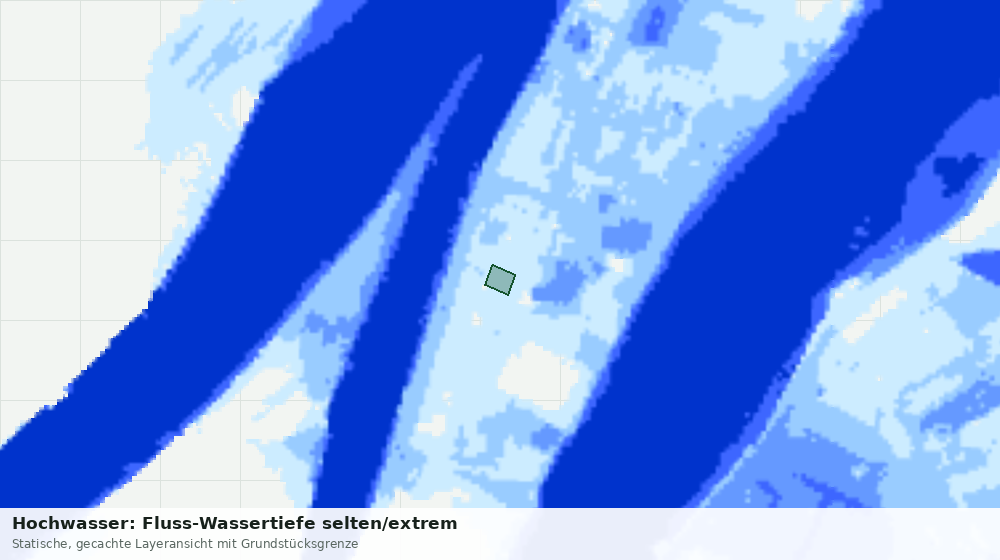 Statische Kartenansicht: Hochwasser: Fluss-Wassertiefe selten/extrem
