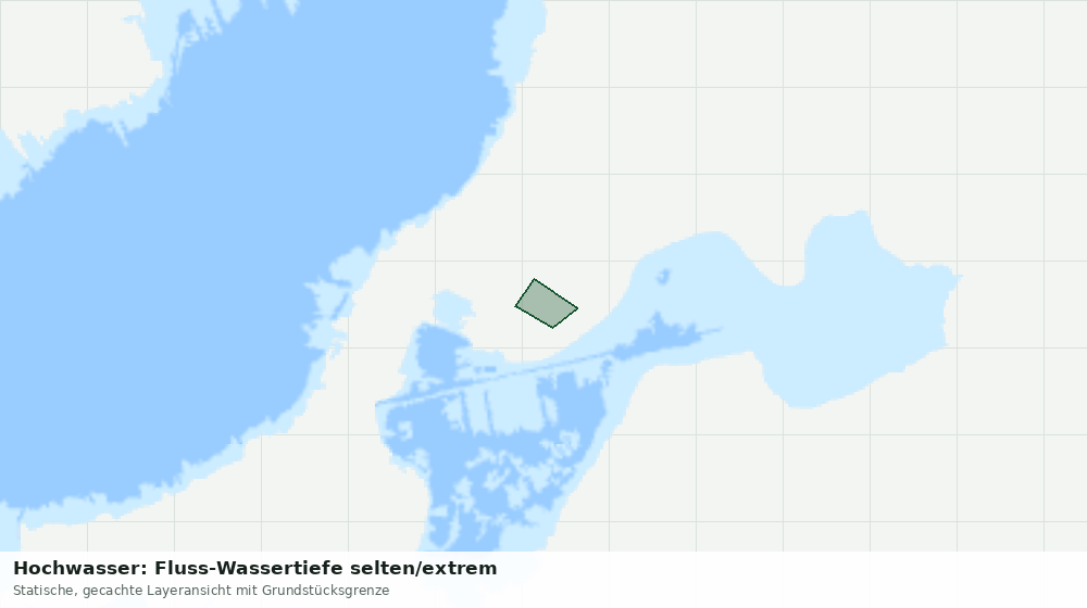 Statische Kartenansicht: Hochwasser: Fluss-Wassertiefe selten/extrem
