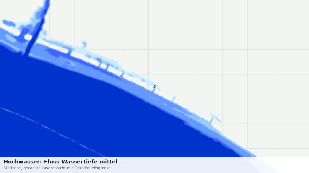 Statische Kartenansicht: Hochwasser: Fluss-Wassertiefe mittel