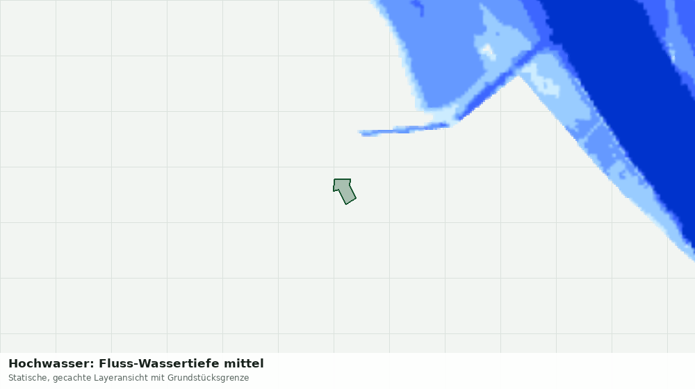 Statische Kartenansicht: Hochwasser: Fluss-Wassertiefe mittel