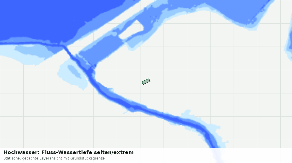 Statische Kartenansicht: Hochwasser: Fluss-Wassertiefe selten/extrem