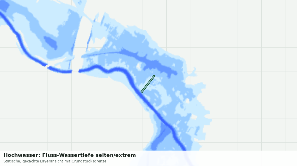 Statische Kartenansicht: Hochwasser: Fluss-Wassertiefe selten/extrem