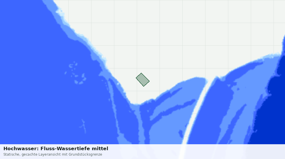 Statische Kartenansicht: Hochwasser: Fluss-Wassertiefe mittel