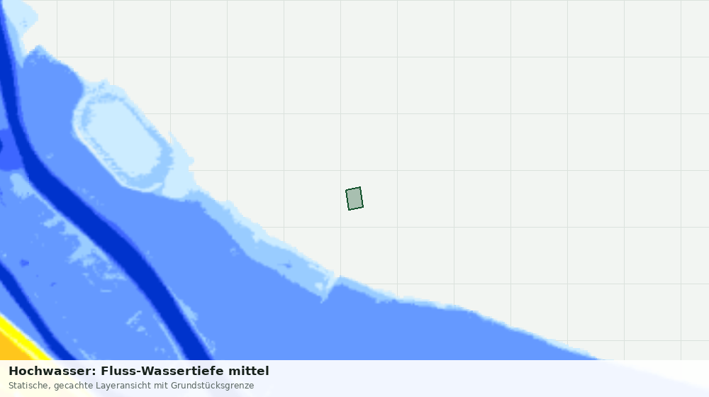 Statische Kartenansicht: Hochwasser: Fluss-Wassertiefe mittel