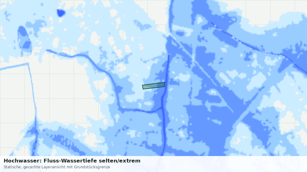 Statische Kartenansicht: Hochwasser: Fluss-Wassertiefe selten/extrem
