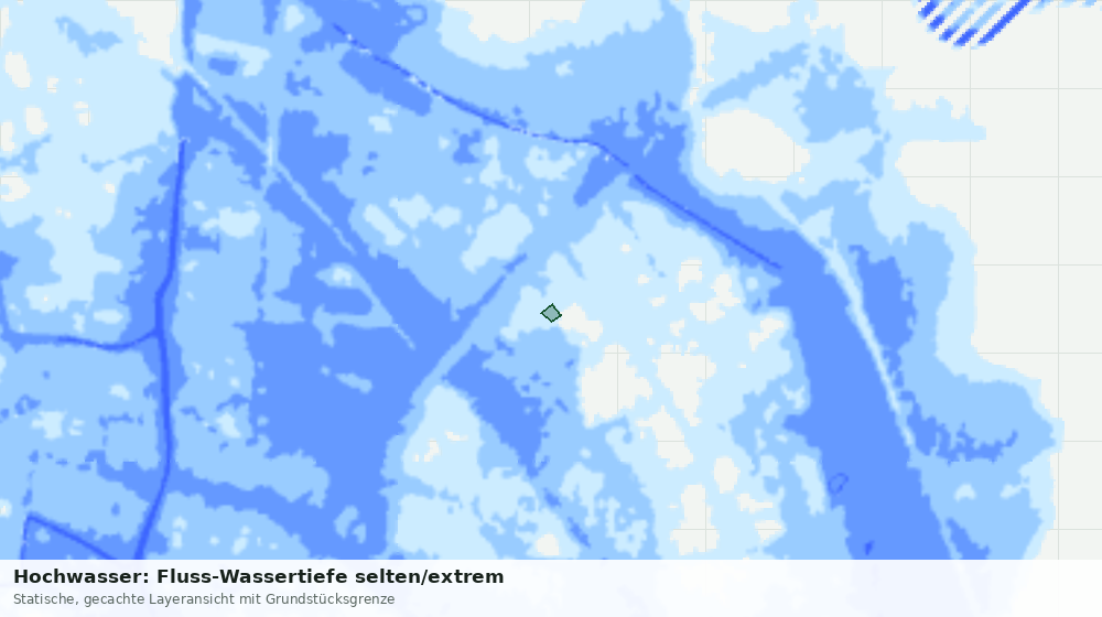 Statische Kartenansicht: Hochwasser: Fluss-Wassertiefe selten/extrem