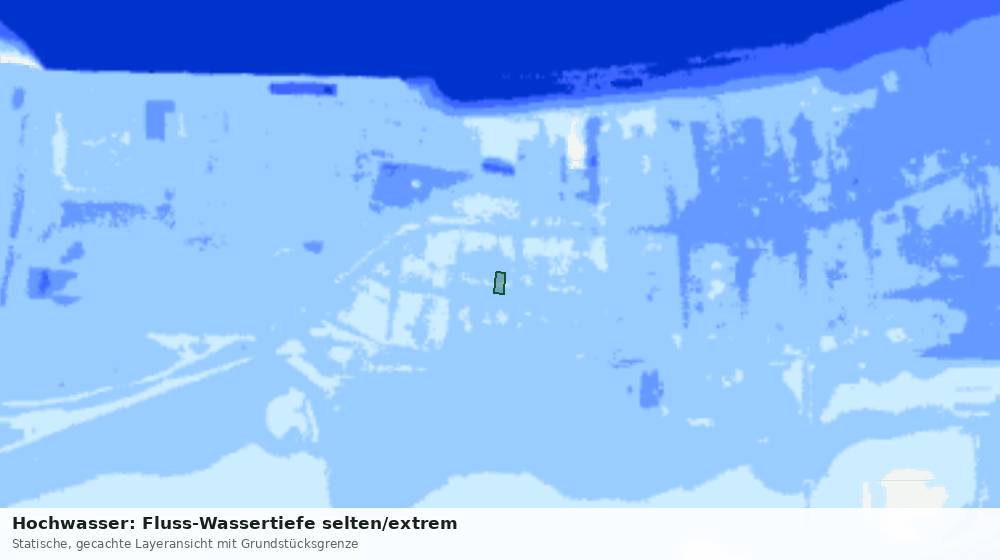 Statische Kartenansicht: Hochwasser: Fluss-Wassertiefe selten/extrem
