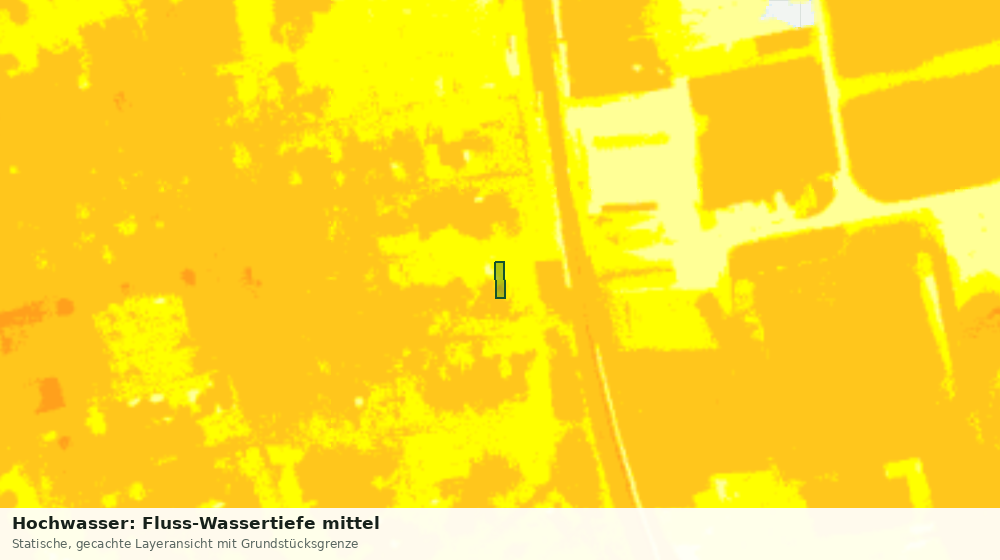 Statische Kartenansicht: Hochwasser: Fluss-Wassertiefe mittel