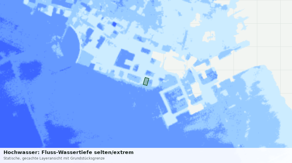 Statische Kartenansicht: Hochwasser: Fluss-Wassertiefe selten/extrem