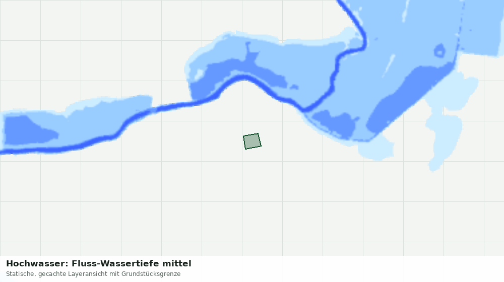 Statische Kartenansicht: Hochwasser: Fluss-Wassertiefe mittel