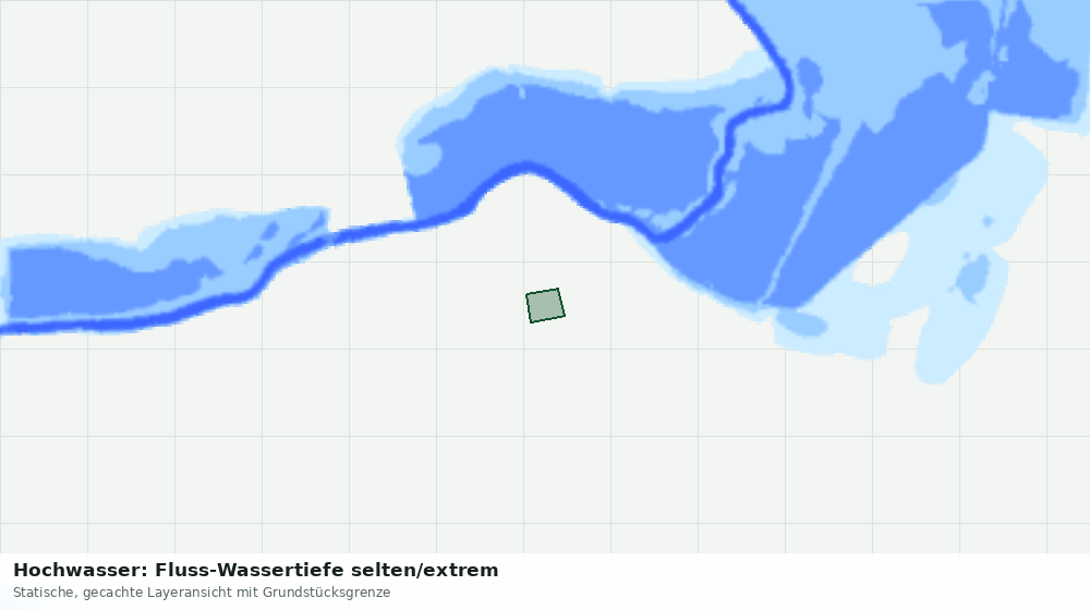 Statische Kartenansicht: Hochwasser: Fluss-Wassertiefe selten/extrem