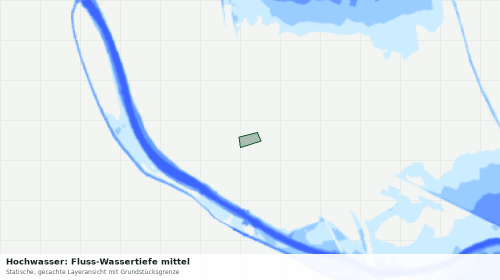 Statische Kartenansicht: Hochwasser: Fluss-Wassertiefe mittel