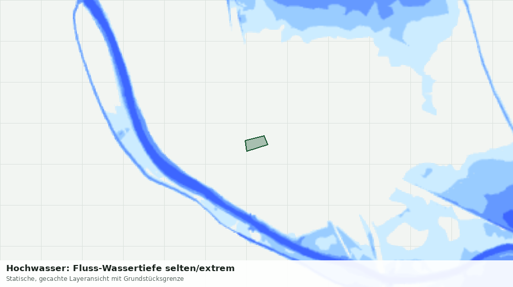 Statische Kartenansicht: Hochwasser: Fluss-Wassertiefe selten/extrem
