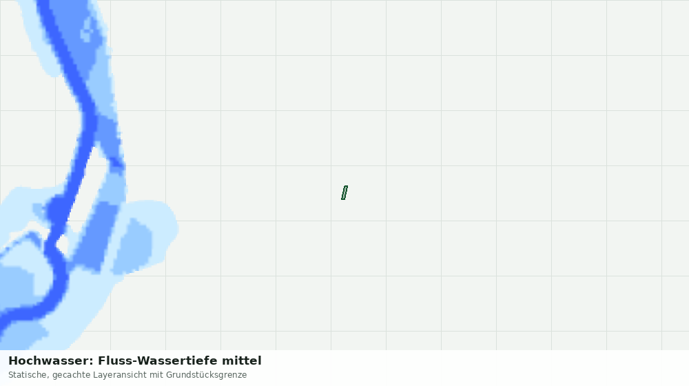 Statische Kartenansicht: Hochwasser: Fluss-Wassertiefe mittel