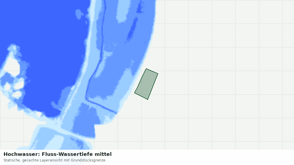 Statische Kartenansicht: Hochwasser: Fluss-Wassertiefe mittel