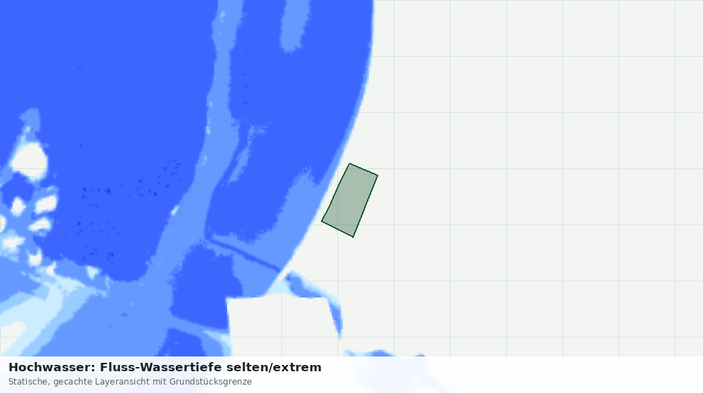 Statische Kartenansicht: Hochwasser: Fluss-Wassertiefe selten/extrem