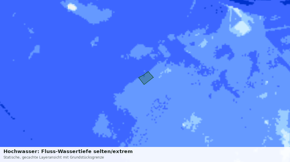 Statische Kartenansicht: Hochwasser: Fluss-Wassertiefe selten/extrem