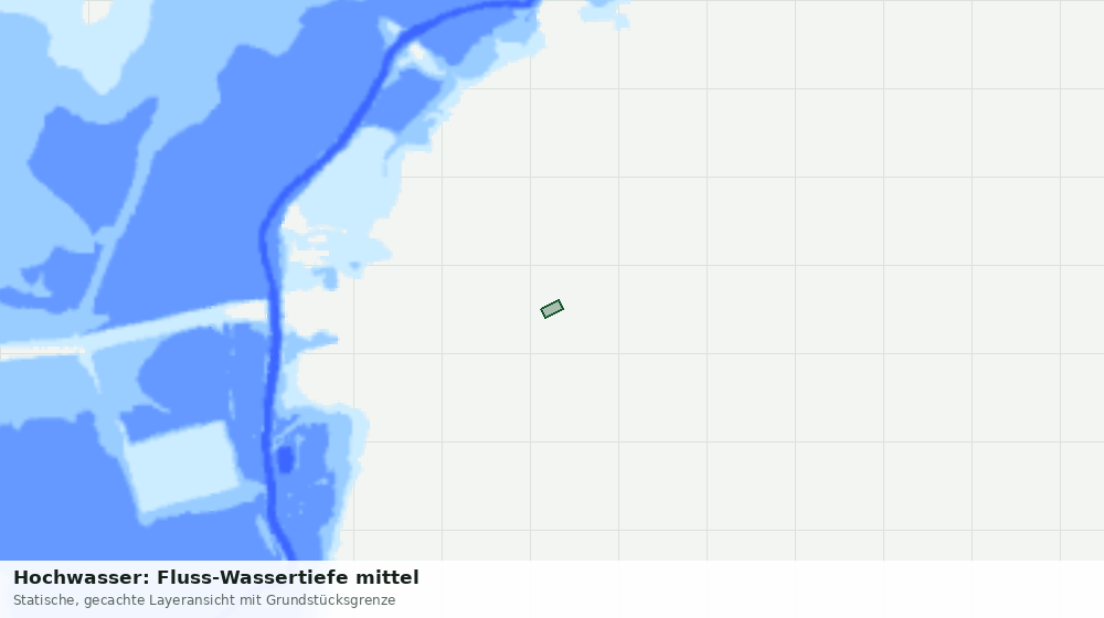 Statische Kartenansicht: Hochwasser: Fluss-Wassertiefe mittel