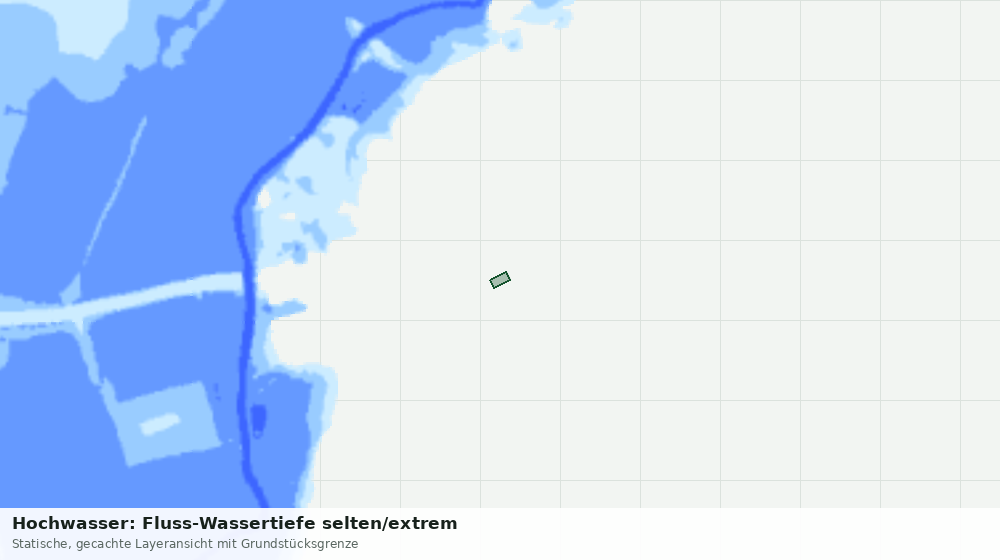 Statische Kartenansicht: Hochwasser: Fluss-Wassertiefe selten/extrem