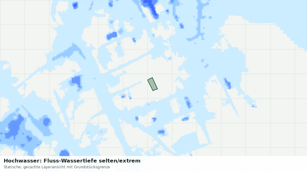 Statische Kartenansicht: Hochwasser: Fluss-Wassertiefe selten/extrem