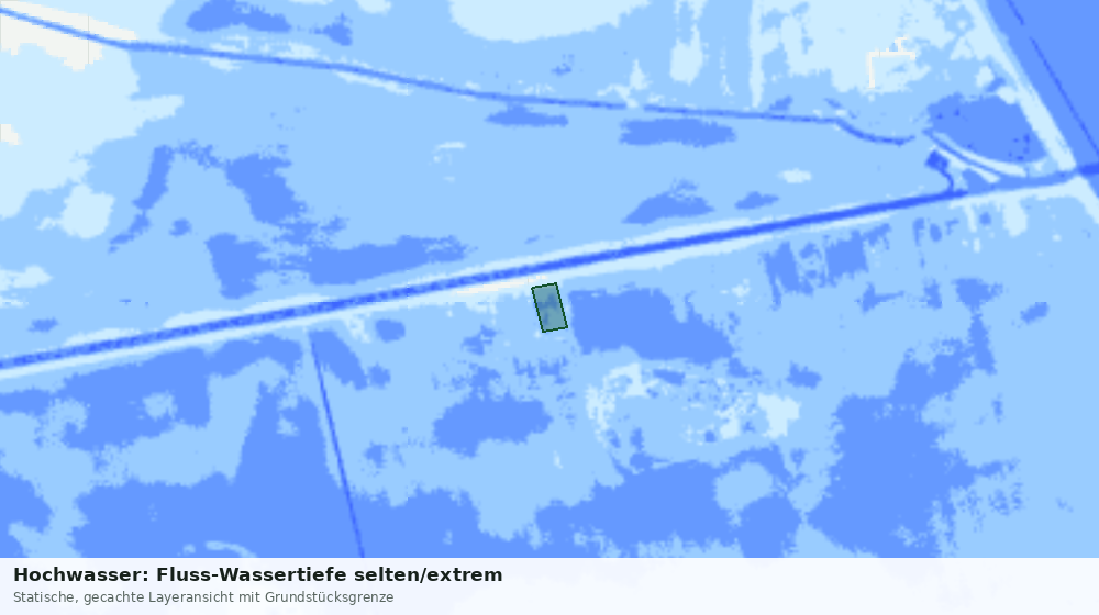 Statische Kartenansicht: Hochwasser: Fluss-Wassertiefe selten/extrem