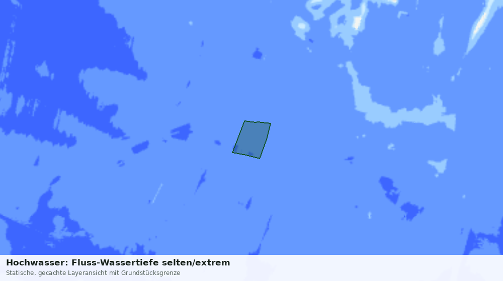 Statische Kartenansicht: Hochwasser: Fluss-Wassertiefe selten/extrem
