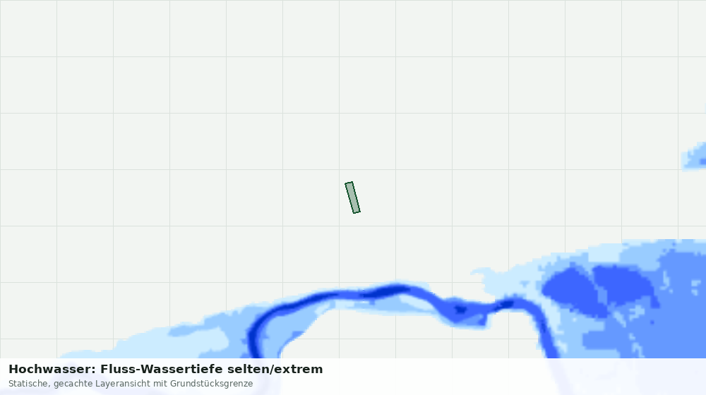 Statische Kartenansicht: Hochwasser: Fluss-Wassertiefe selten/extrem
