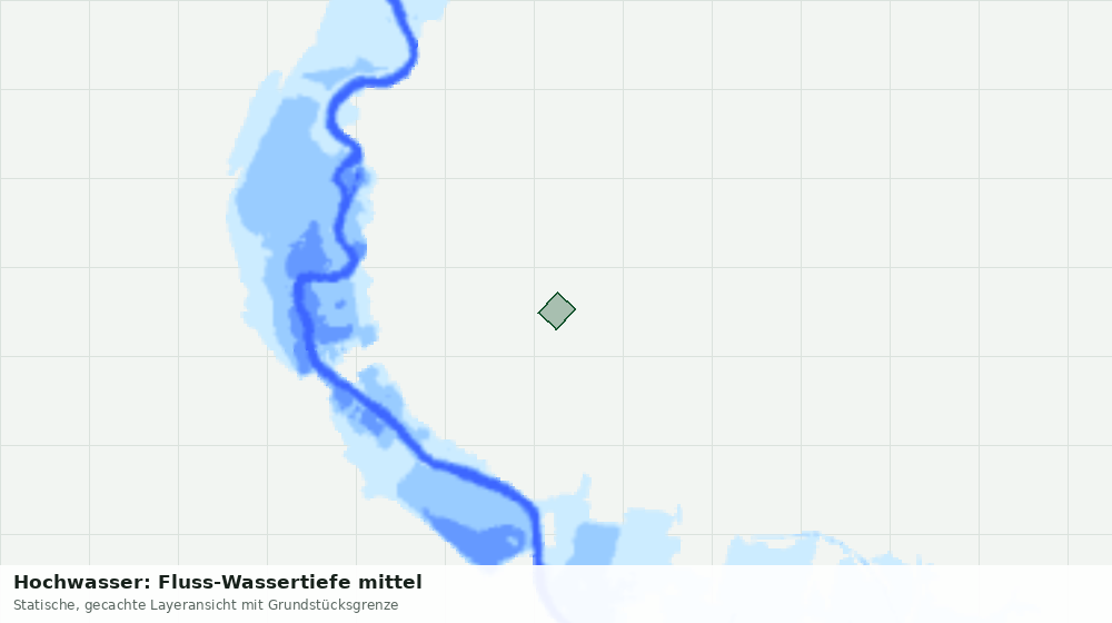 Statische Kartenansicht: Hochwasser: Fluss-Wassertiefe mittel