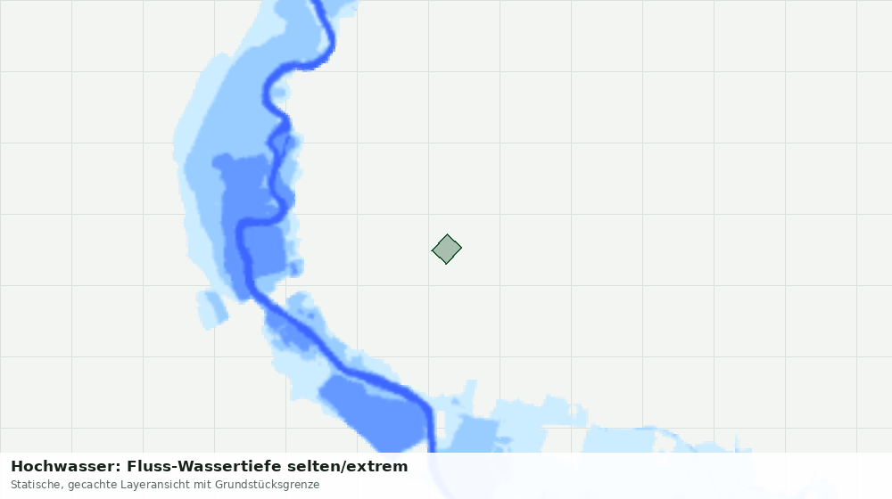 Statische Kartenansicht: Hochwasser: Fluss-Wassertiefe selten/extrem