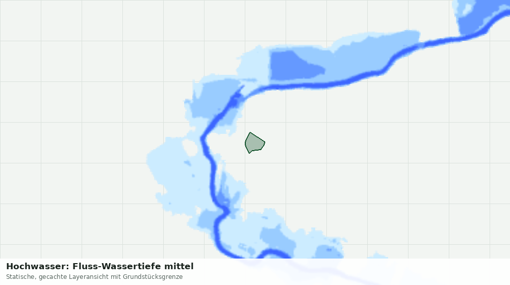 Statische Kartenansicht: Hochwasser: Fluss-Wassertiefe mittel
