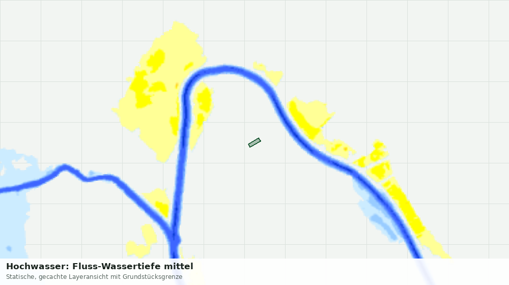 Statische Kartenansicht: Hochwasser: Fluss-Wassertiefe mittel