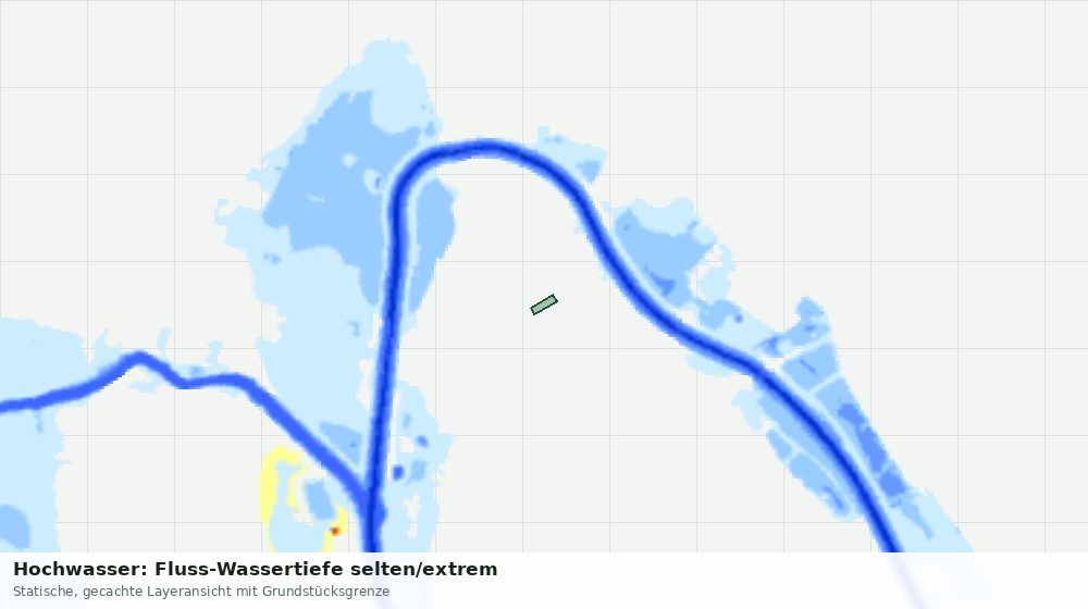 Statische Kartenansicht: Hochwasser: Fluss-Wassertiefe selten/extrem